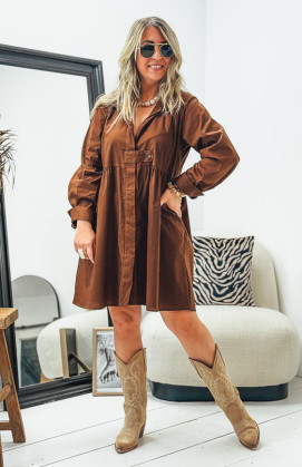 Robe HELENE courte choco