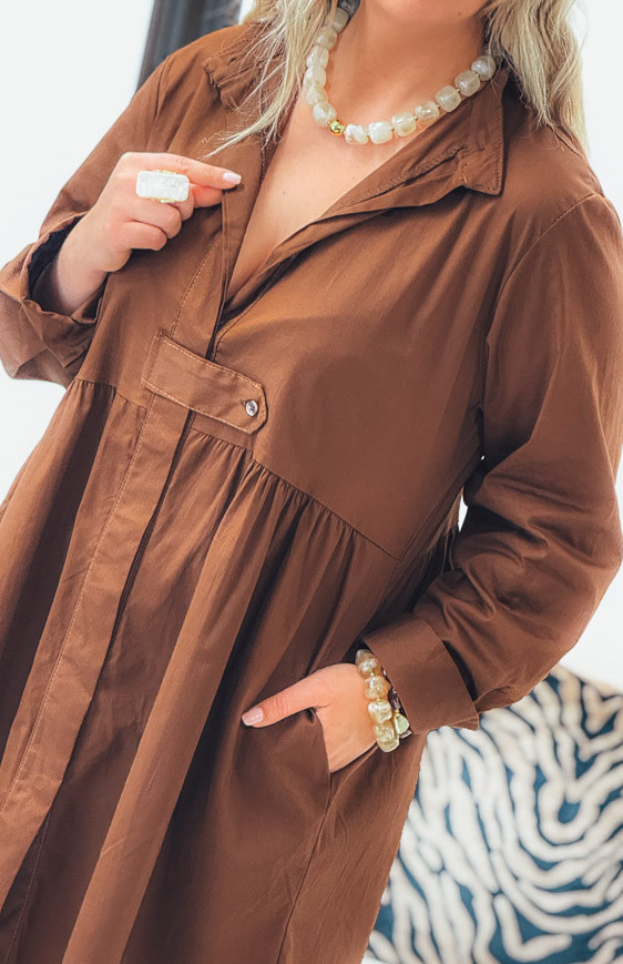 Robe HELENE courte choco