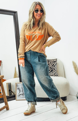 T-shirt DAVID manches longues camel