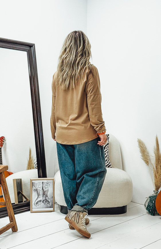 T-shirt DAVID manches longues camel