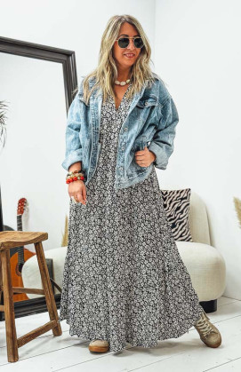 Robe VICTOIRE longue manches courtes