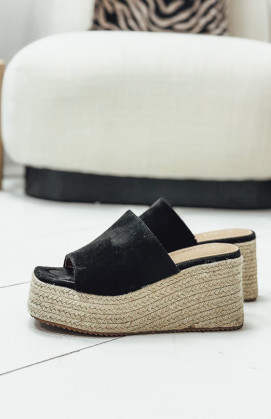 Black NAPLES mules