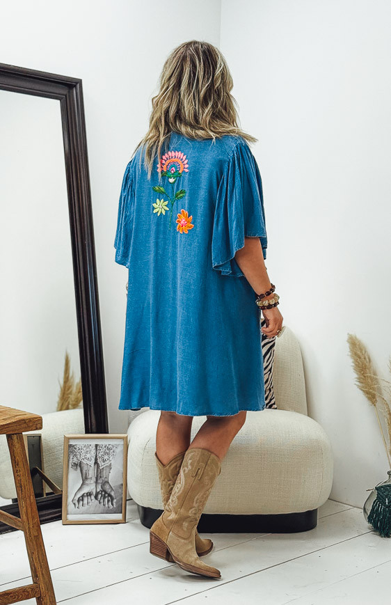 Blue VENUSIA short dress