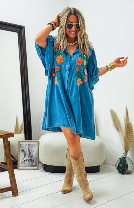 Blue VENUSIA short dress