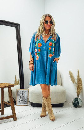 Robe VENUSIA courte bleue