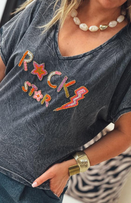 OYSTER vintage anthracite short-sleeved t-shirt