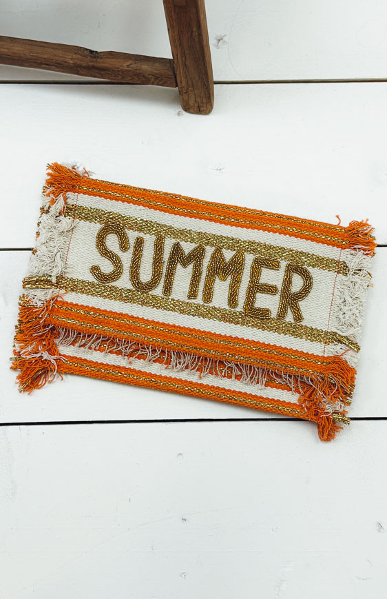 Orange MOOD large clutch bag