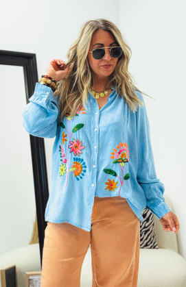 Chemise VENUSIA bleu clair