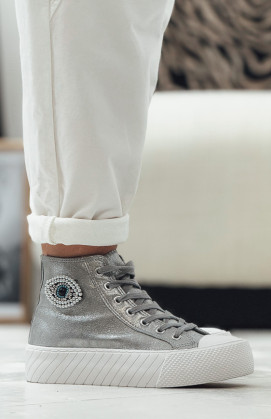 Silver SCHOOL sneakers