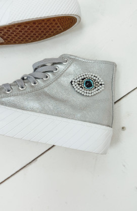Silver SCHOOL sneakers