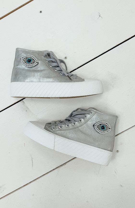 Silver SCHOOL sneakers
