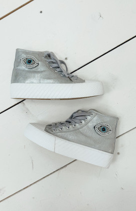 Silver SCHOOL sneakers