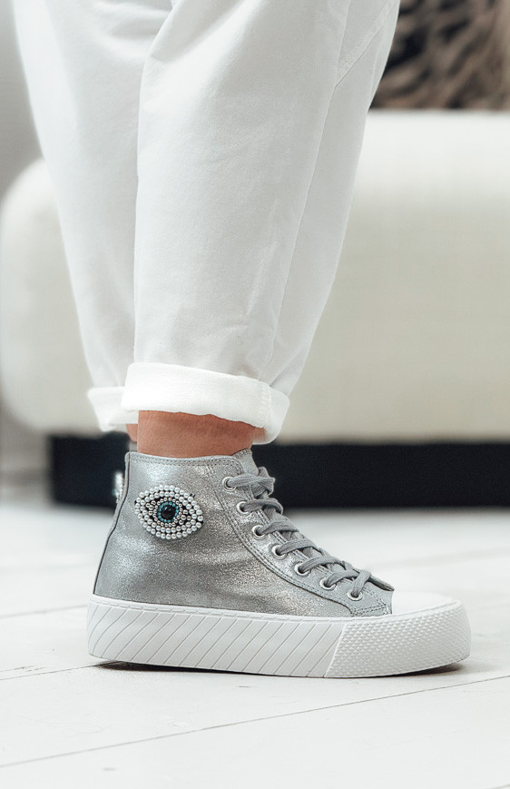 Silver SCHOOL sneakers