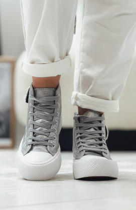 Silver SCHOOL sneakers