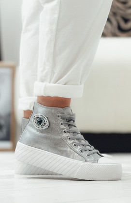 Silver SCHOOL sneakers