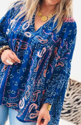 Blouse PRISCILLIA bleue