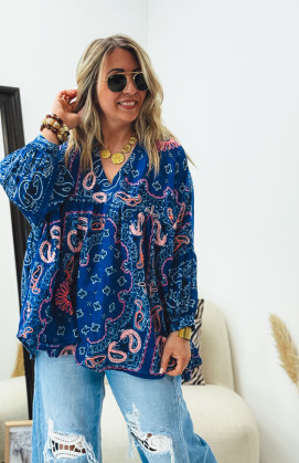 Blue PRISCILLIA blouse