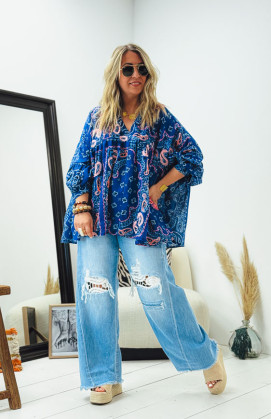 Blouse PRISCILLIA bleue