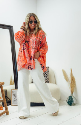 Blouse PRISCILLIA corail