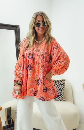 Coral PRISCILLIA blouse