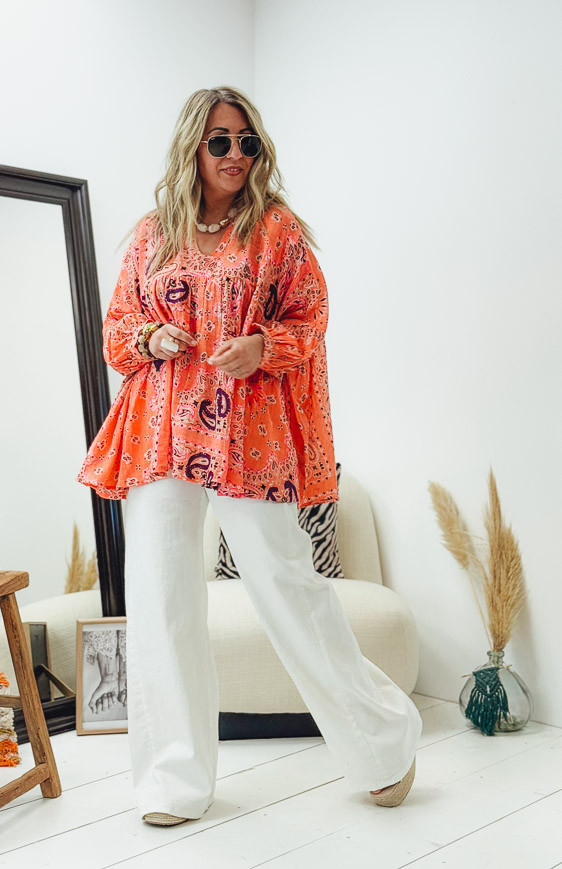 Coral PRISCILLIA blouse