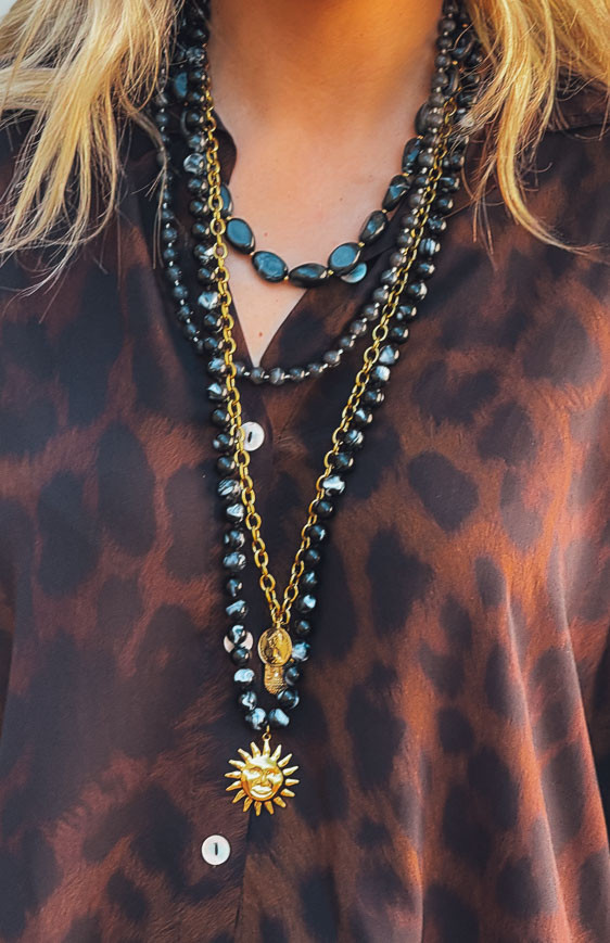 Black NIKOS necklace