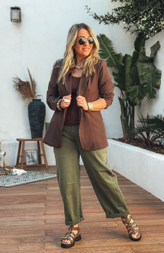 Pantalon ZACHARY kaki foncé