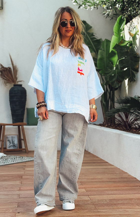 White JASPER short sleeved t-shirt