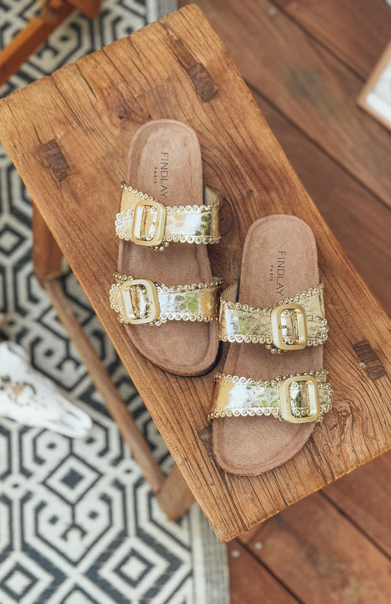 Mules SUNSET dorées