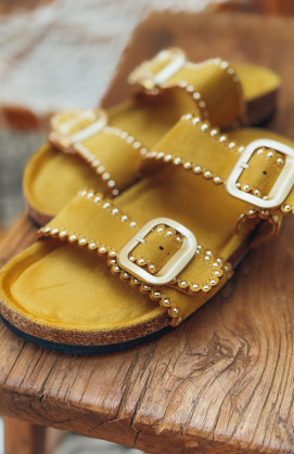 SUNSET yellow mules