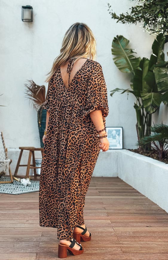 Robe GLORIA longue manches 3/4