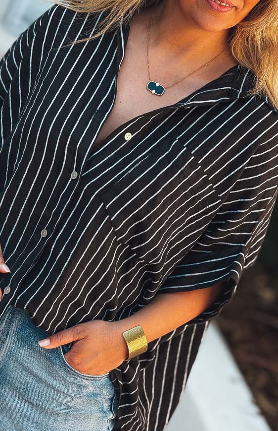 CLARISSA black Short-Sleeve Shirt