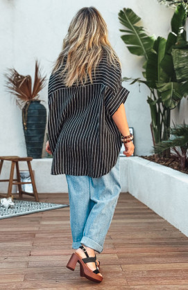 CLARISSA black Short-Sleeve Shirt