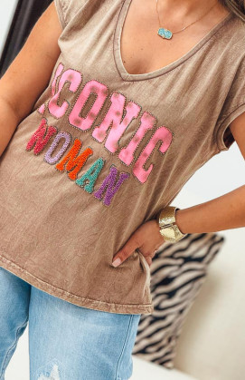 T-shirt START manches courtes camel vintage