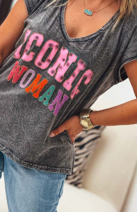 T-shirt START manches courtes anthracite vintage