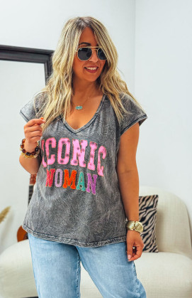 T-shirt START manches courtes anthracite vintage