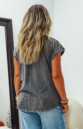 T-shirt START manches courtes anthracite vintage