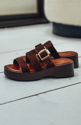 Mules LAORA chocolat
