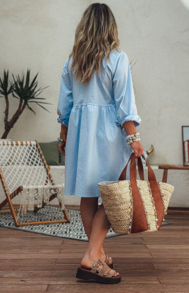 Light blue HELENE short dress