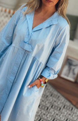 Light blue HELENE short dress